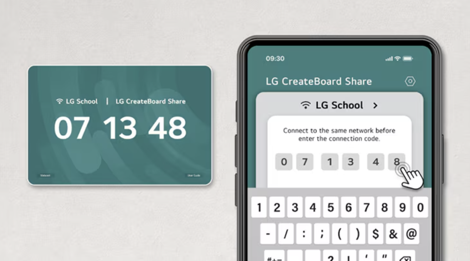 IT 管理正在透過 LG ConnectedCare DMS 管理/控制 LG CreateBoard。