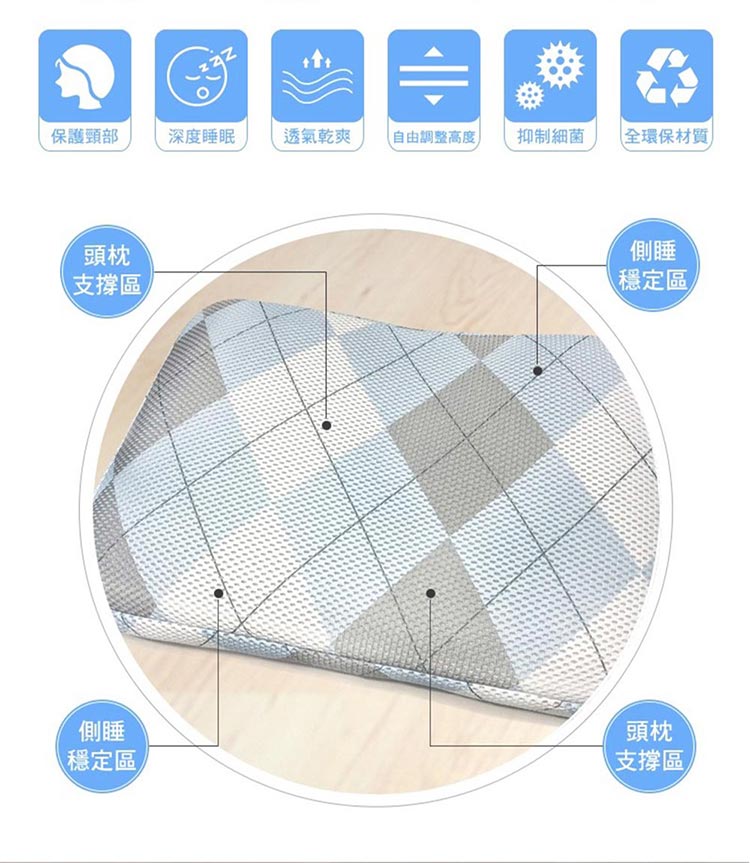 水洗透氣枕