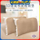 蓓舒眠 3D立體彈簧水洗透氣枕頭墊 2入組