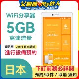 jetfi 日本Wifi分享器 5GB高速流量
