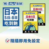 Wi-Ho! 日本5日／8日吃到飽上網卡