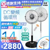 【中央牌】14吋DC節能內旋式遙控循環立扇 KDS-142SR