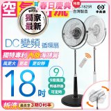 486團購獨家款【中央牌】18吋DC節能內旋式遙控循環立扇KDS-182SR