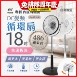 486獨家款【中央牌】18吋DC節能內旋式9段式遙控循環立扇KDS-182SR