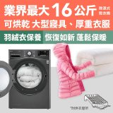 【下殺加碼送】LG免曬衣乾衣機 變頻除濕式 16公斤尊爵黑 WR-16HB