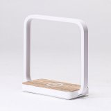 【KENLUCK】觸控調光無線充電盤氣氛燈QI認證 淺橡木