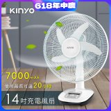 【KINYO】14吋充電風扇 充插兩用 (CF-1455)