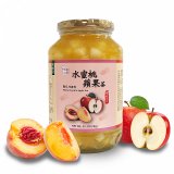 【韓味不二】生茶系列-水蜜桃蘋果茶１瓶(1kg/瓶)-2024/04到期