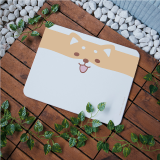 【窩在家All In Home】吸嘻醬柴語錄聯名款-文創珪藻土地墊(非軟式)-QQ柴犬(45x35cm)