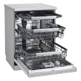 【登錄送微波爐+3000元】LG 14人份 QuadWash™ Steam 蒸氣洗碗機－消光銀 (DFB335HS)