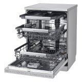 【登錄送微波爐+3000元】LG 14人份 QuadWash™ Steam 蒸氣洗碗機－消光銀 (DFB335HS)