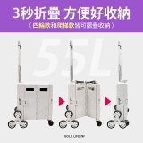 《GOLD LIFE》掀蓋式萬能好收納購物推車55L 四輪款／爬梯款