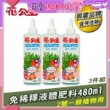 花公主免稀釋液體肥料480ml (2號一般植物用) 3入
