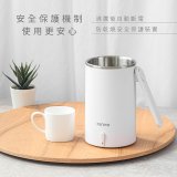 【KINYO】304不鏽鋼隨行快煮壼600ML(無底座+分離式電源線+折疊式防燙把手 AS-HP65)