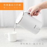 【KINYO】304不鏽鋼隨行快煮壼600ML(無底座+分離式電源線+折疊式防燙把手 AS-HP65)