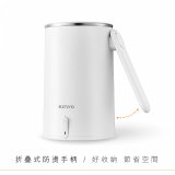 【KINYO】304不鏽鋼隨行快煮壼600ML(無底座+分離式電源線+折疊式防燙把手 AS-HP65)