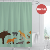 【窩在家All In Home】文創浴簾-動物系列-180*180cm（6款可選）