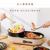 【KINYO】2.5L雙溫控火烤兩用爐/料理鍋/電火鍋(烤盤/火鍋兩用BP-092)