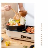 【KINYO】2.5L雙溫控火烤兩用爐/料理鍋/電火鍋(烤盤/火鍋兩用BP-092)