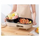 【KINYO】2.5L雙溫控火烤兩用爐/料理鍋/電火鍋(烤盤/火鍋兩用BP-092)