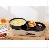 【KINYO】2.5L雙溫控火烤兩用爐/料理鍋/電火鍋(烤盤/火鍋兩用BP-092)
