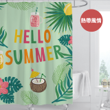 【窩在家All In Home】文創浴簾-創意系列-180*180cm（4款可選）