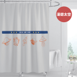 【窩在家All In Home】文創浴簾-創意系列-180*180cm（4款可選）