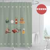 【窩在家All In Home】文創浴簾-創意系列-180*180cm（4款可選）