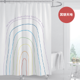 【窩在家All In Home】文創浴簾-質感系列-180*180cm（6款可選）
