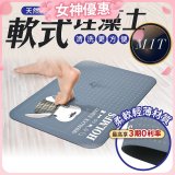 【日竹門】頂級軟式珪藻土吸水地墊 福兔摩斯