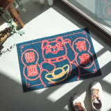 【窩在家All In Home】好運招財貓刮泥地墊-三款選擇(有求幣應/踏者生財/財喵雙全）