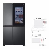 【限時優惠】LG InstaView™敲敲看門中門冰箱 夜墨黑 / 653L (GR-QL62MB)