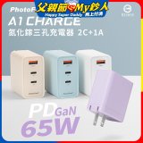 【PhotoFast】A1 Charge 65W氮化鎵三孔快充充電器