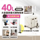 《GOLD LIFE》萬能好收納掀蓋式購物推車40L 爬梯款