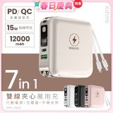 【KINYO】12000mAh 7in1雙線萬用充行動電源 (KPB-2650)