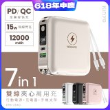 【KINYO】12000mAh 7in1雙線萬用充行動電源 (KPB-2650)