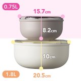 OMADA Pull Box易拉保鮮盒 圓型二件組 0.75+1.8L