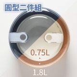 OMADA Pull Box易拉保鮮盒 圓型二件組 0.75+1.8L