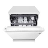 【登錄送微波爐】LG 14人份 QuadWash™ 蒸氣洗碗機｜雲朵白 (DFB533FW)