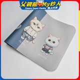 【瑪思特】頂級軟式珪藻土吸水地墊-貓咪系列(60*40cm) 三隻小貓