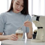 【HiBREW 小醇萃】冷熱雙萃四合一膠囊咖啡機NK-514R 奶油白｜曜石黑