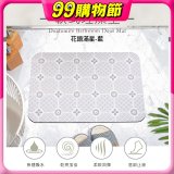 【日竹門】頂級軟式珪藻土吸水地墊-花雨滿星(60*40cm)