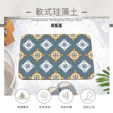 【日竹門】頂吸軟式珪藻土吸水地墊-幾何綠植系列(60*40cm)