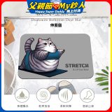 【日竹門】頂級軟式珪藻土吸水地墊-瑜珈貓系列(60*40cm)
