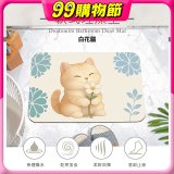 【日竹門】頂吸軟式珪藻土吸水地墊-北歐貓咪/世界名畫系列(60*40cm)