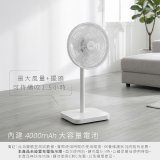 【KINYO】12吋無線充電落地扇 4000mAh (CF-1207)