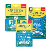 【義大利ORPHEA歐菲雅】艾草花香衣物環境保護片(12片/盒)+掛耳(2掛耳/盒)+香氛袋(3包/盒)
