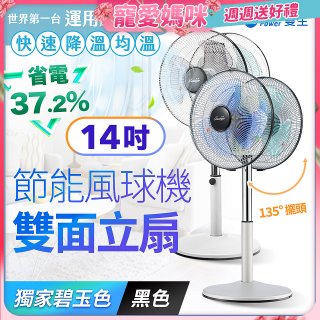 雙生 節能風球機雙面立扇