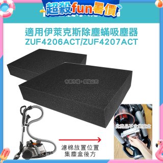 伊萊克斯吸塵器適用 高密度水洗海綿2入