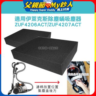 伊萊克斯吸塵器適用 高密度水洗海綿2入